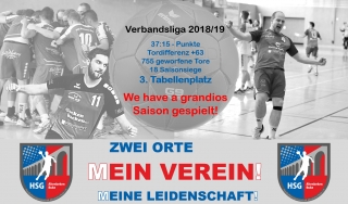 Grandioser 3. Platz in der Verbandsliga 2018/19!