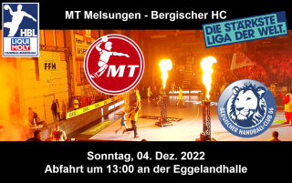 HSG-Tour zum BuLi-Duell Melsungen vs. Bergischer HC!