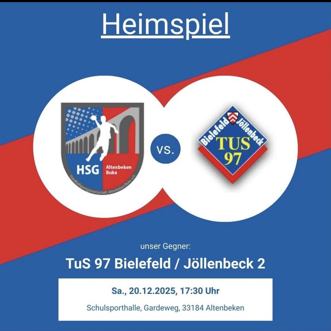 Letztes Heimspiel der ERSTEN in diesem Jahr