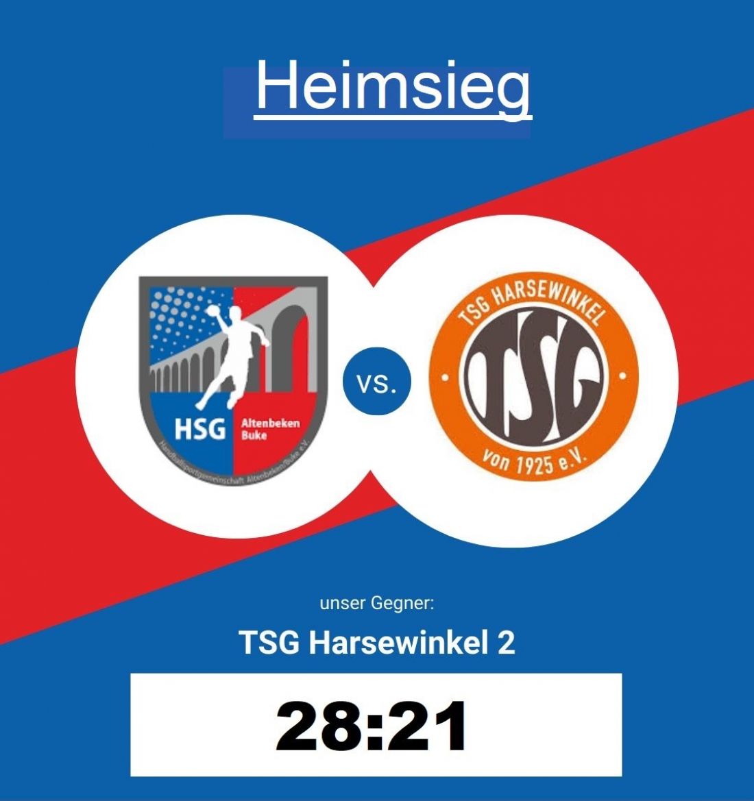Auftaktsieg der ERSTEN gegen die TSG Harsewinkel