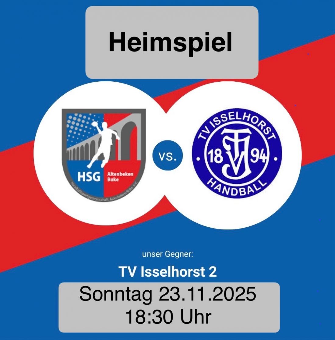 Doch nur EIN Spiel für die ERSTE am Wochenende