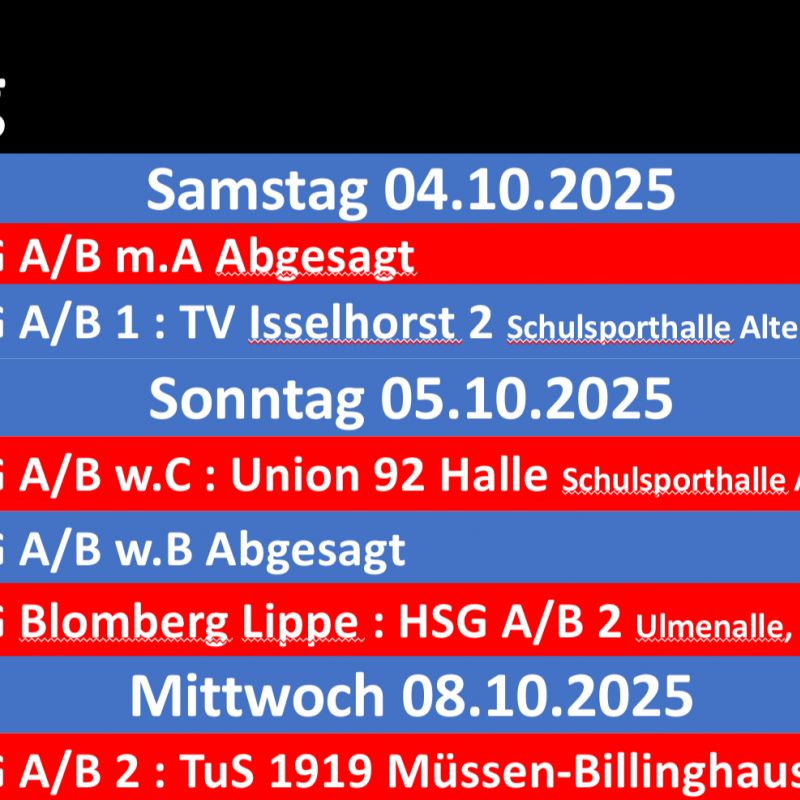 Spieltag 04.10.-08.10.2025