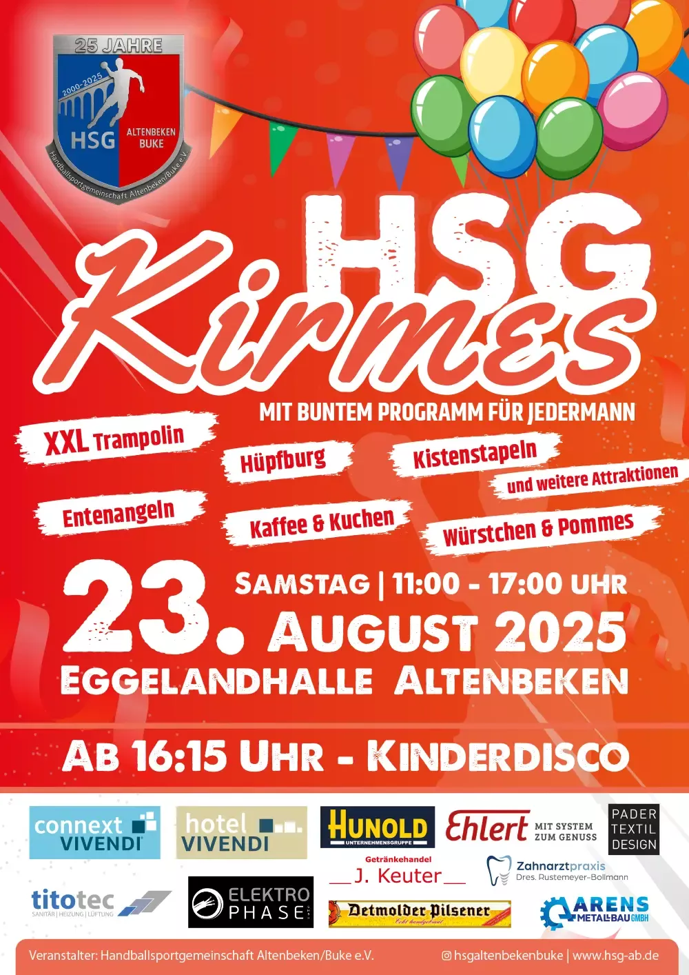 Hauptversammlung des Fördervereins der HSG am 31.10.25 HSG Kirmes