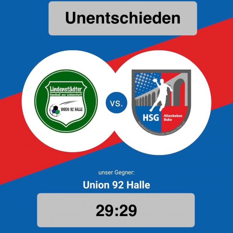 Die ERSTE trennt sich 29:29 in Halle