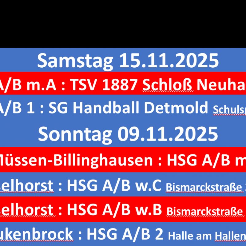 Spieltag 15.11-16.11.2025